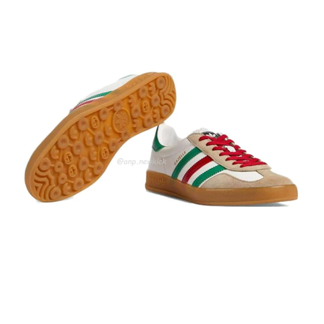 Adidas X Gucci Gazelle White Green Red 726487 Aaa43 9547 (14) - newkick.cc